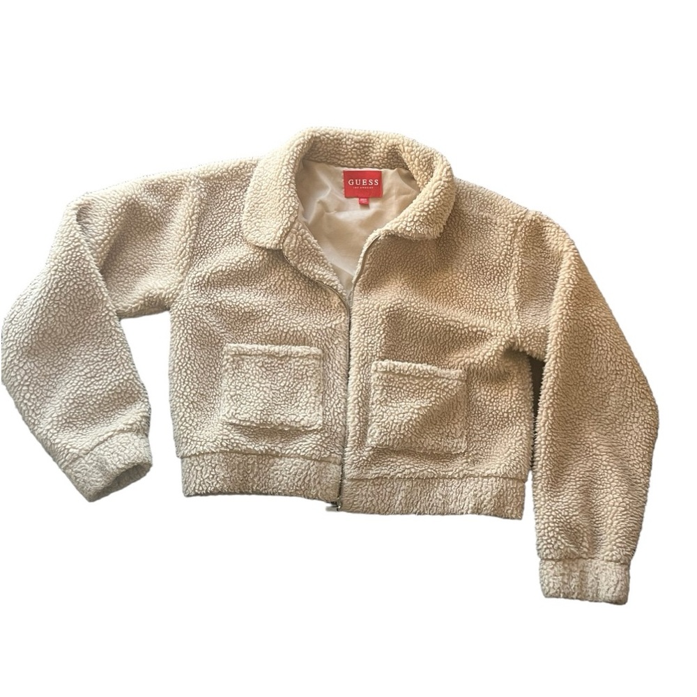 GUESS faux sterling teddy jacket size M